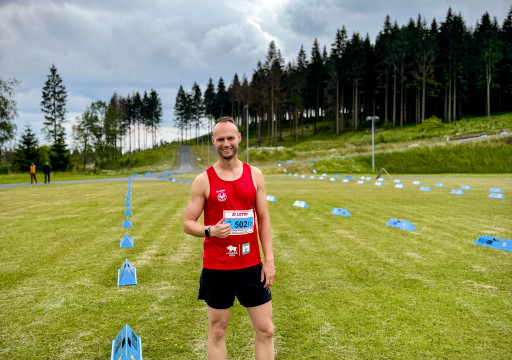 Rookie David Hermann bei einer sportlichen Aktivität (Foto: privat)